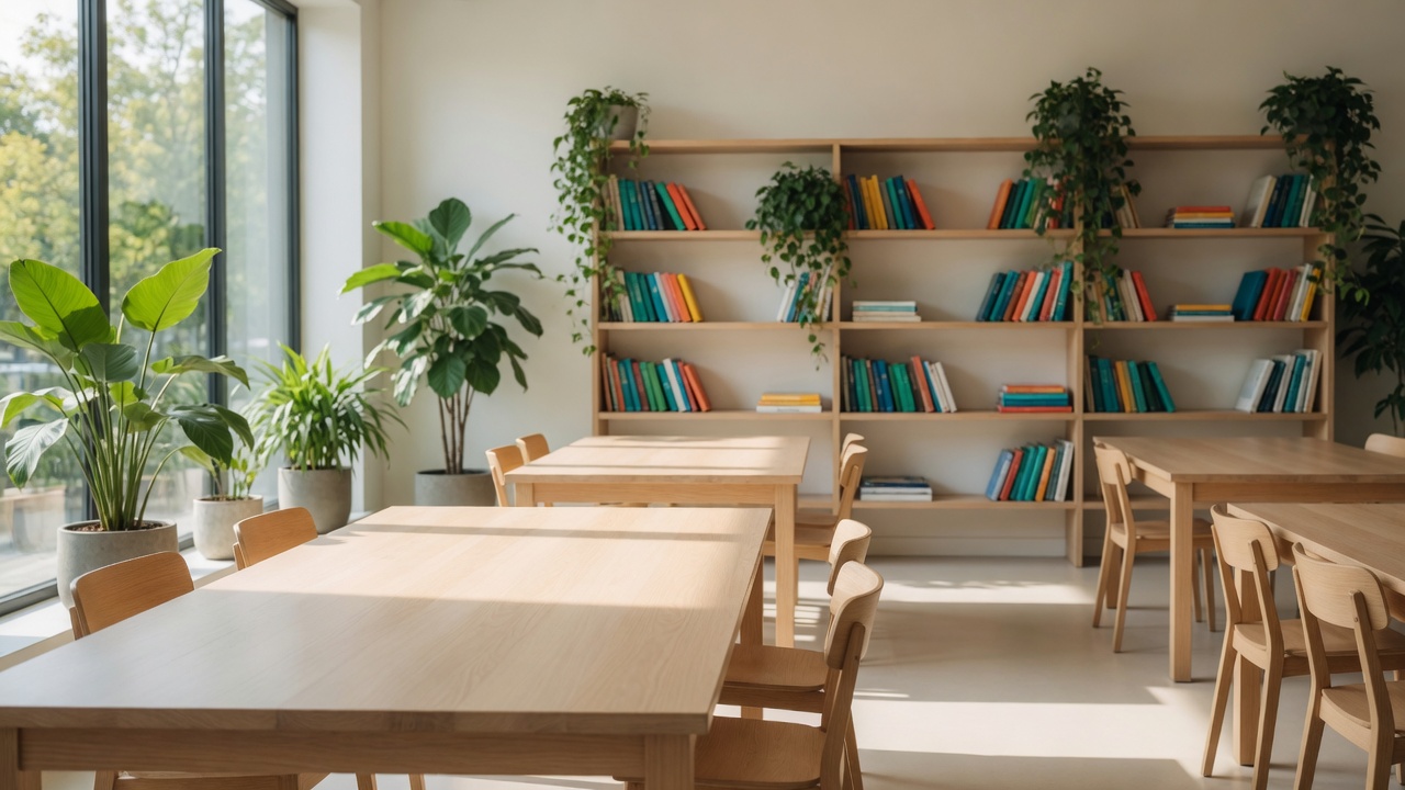 Bright classroom