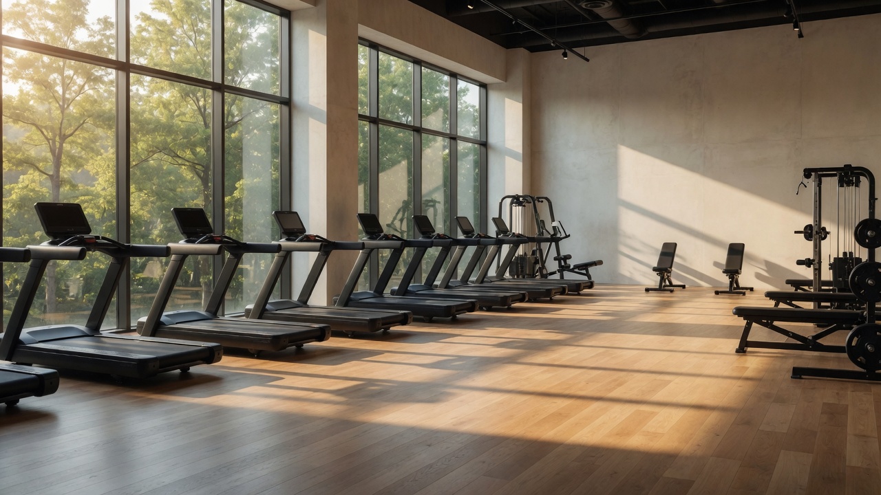 Athletes training in the gym